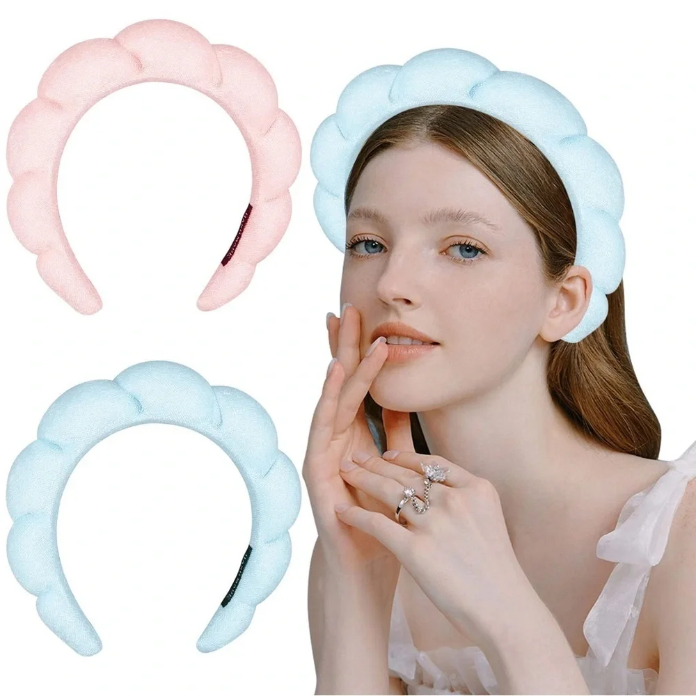 Pastel Blue and Pink Headbands (2)
